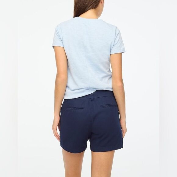 J Crew Factory NWT 5” Classic Chino Size 16 in Navy Blue - Picture 3 of 7